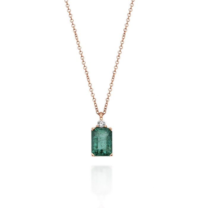 Emerald Necklace - Emerald Pendant