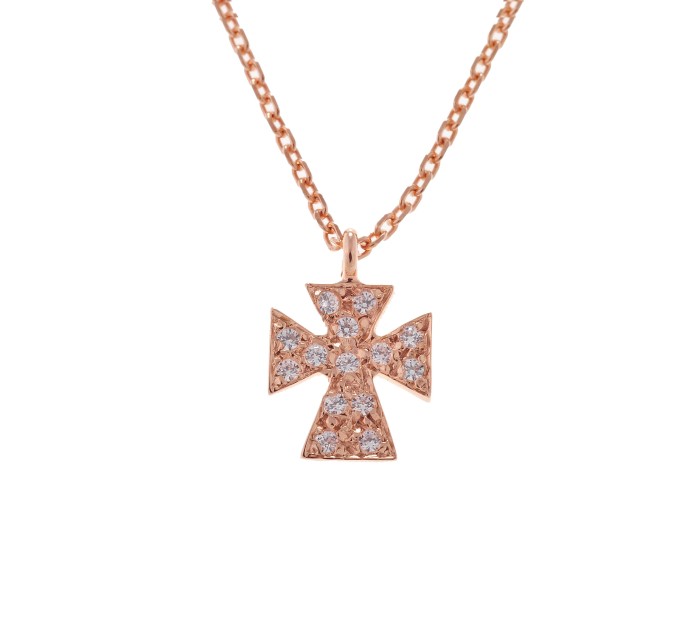 Mini cross with diamonds.