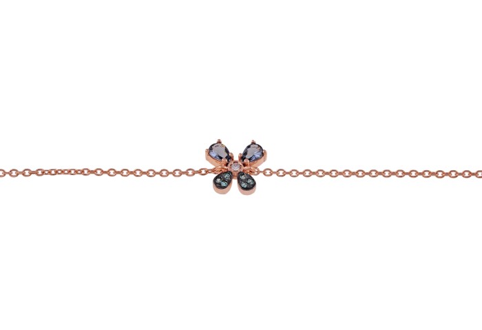 Butterfly bracelet with precious stones.