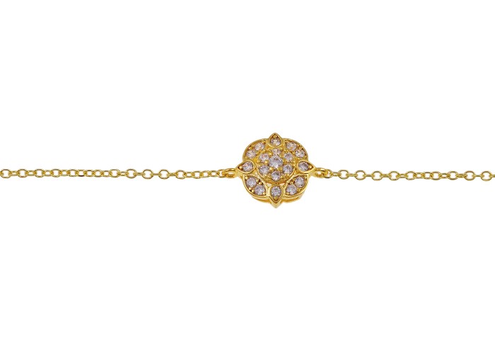 Women's gold bracelet with diamonds.